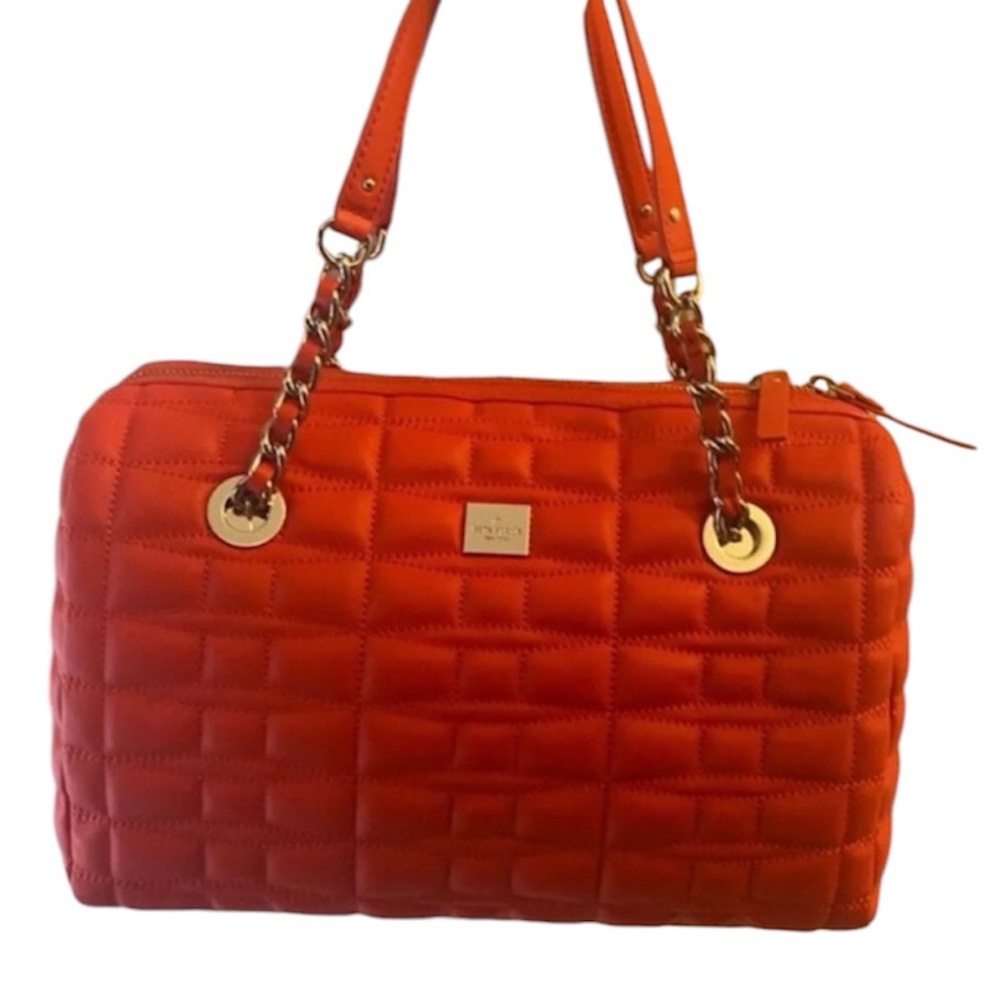 Kate Spade Quilted Leather “Maxie” Handbag in Flame Red. NWT, Original Dustbag - Picture 6 of 13